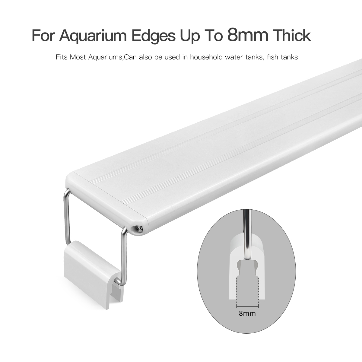 Aluminium Wasserpflanze Wachsen Lampe Bar Clip Auf Aquarium Licht 3 Farbe Veränderbar 220 V Skalierbares Aquarium Licht mit Schalter