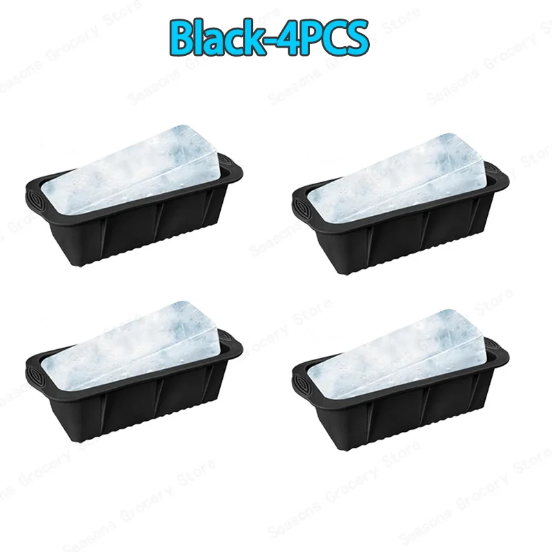 Moldes para cubitos de hielo de silicona Extra grandes, cubo de hielo para baño frío, fabricación de cubitos de hielo, moldes para hornear pasteles, nuevos moldes para cubitos de hielo, 1-10 Uds.: Rojo