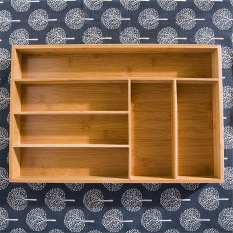 Bamboo Drawer Storage Box Tableware Storage Box Kitchen Drawer Organizer