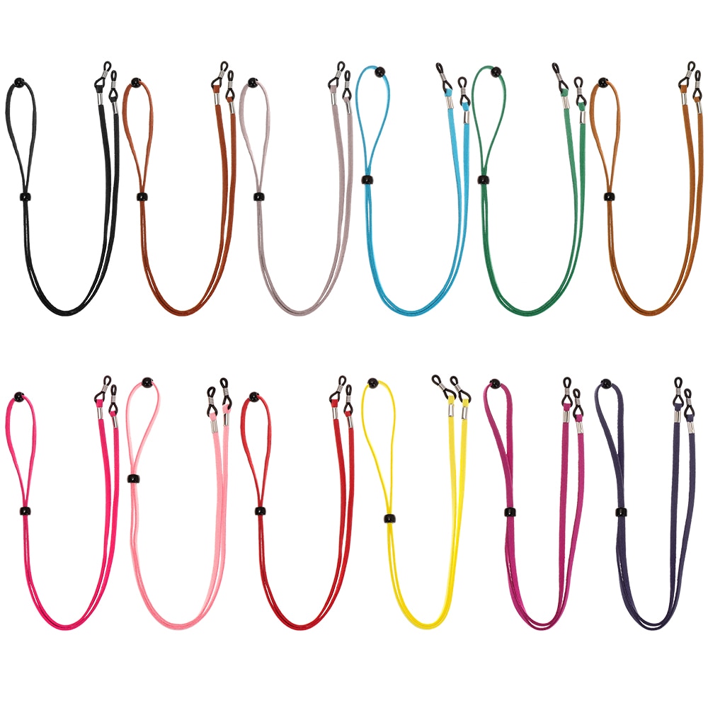 1pc verstelbare, antislip leesbrillen met bevestigingsdraad, anti-verlies gezichtsmaskerkoorden, comfortabele zonnebrilketting