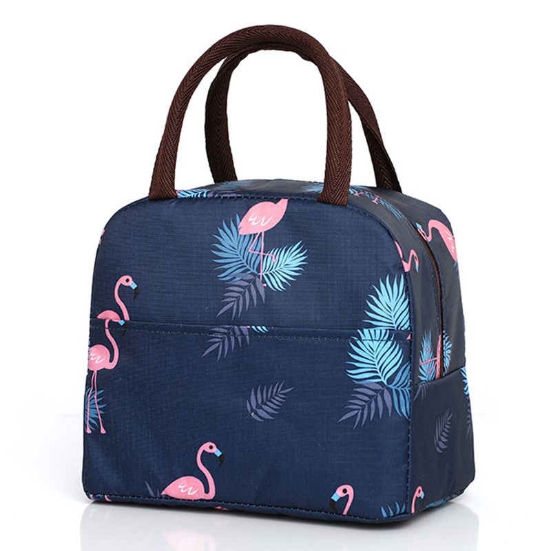 Portable Lunch Bags Thermal Insulation Lunch Box Storage Bag Children's School Lunch Box Bag Picnic Storage Large Capacity Tote: Brown