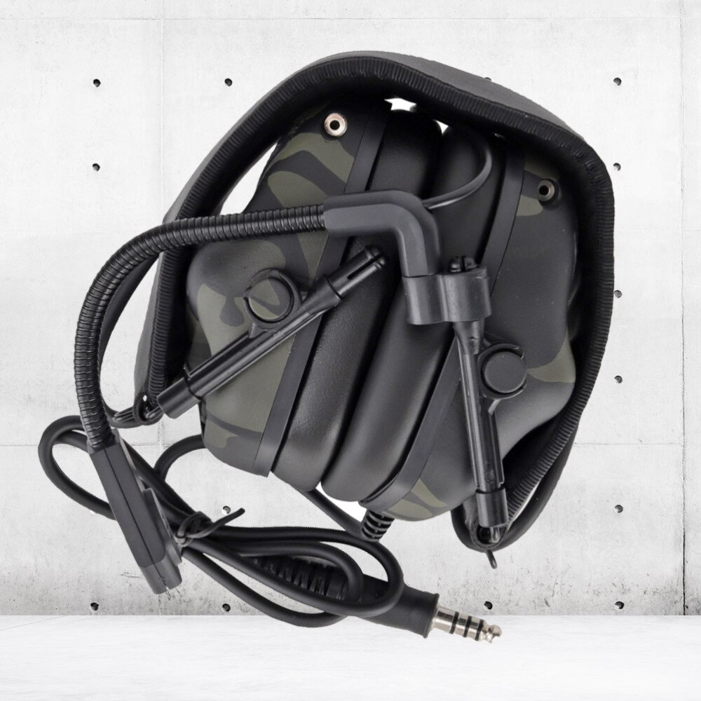 Noise Canceling Walkie Talkie Headphones for Communication Sound Pickup Noise Reduction Outdoor Headset (Carbon: As Shown 1