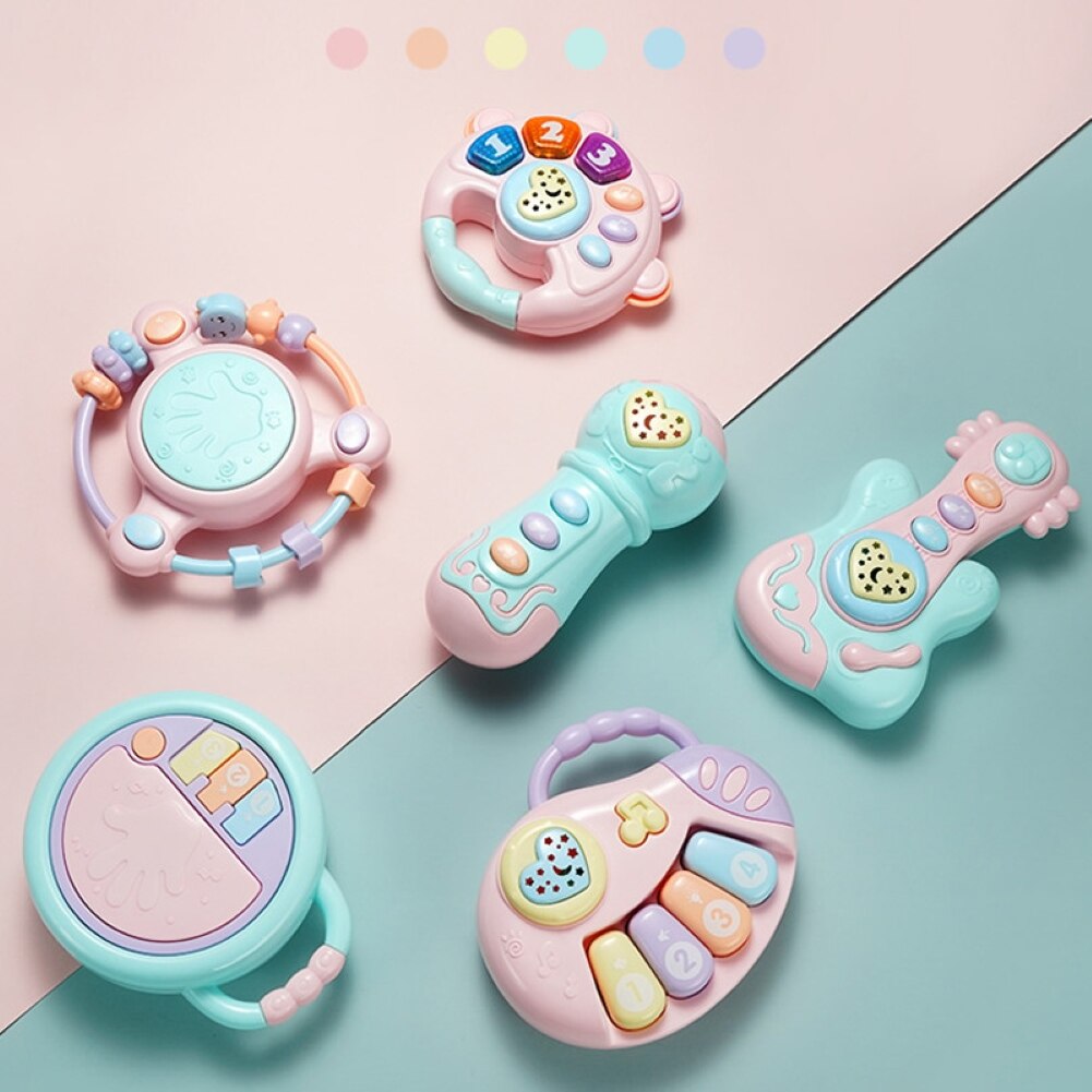 Sonajero manual para niños de 0 a 12 meses con música china