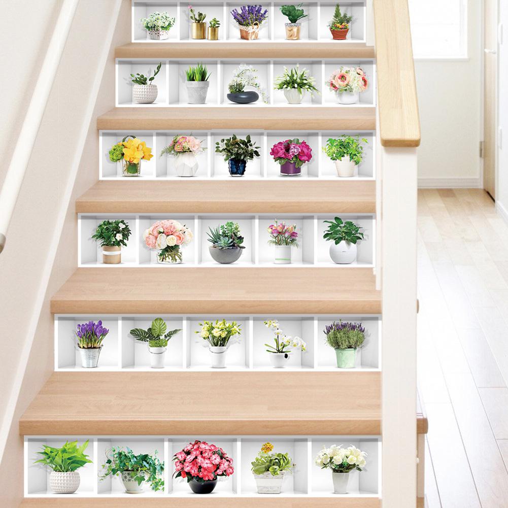 13 Stück 3D Treppen-Aufkleber – Selbstklebend, PVC, 18 X 100 Cm, Für Wand, Boden & Möbel