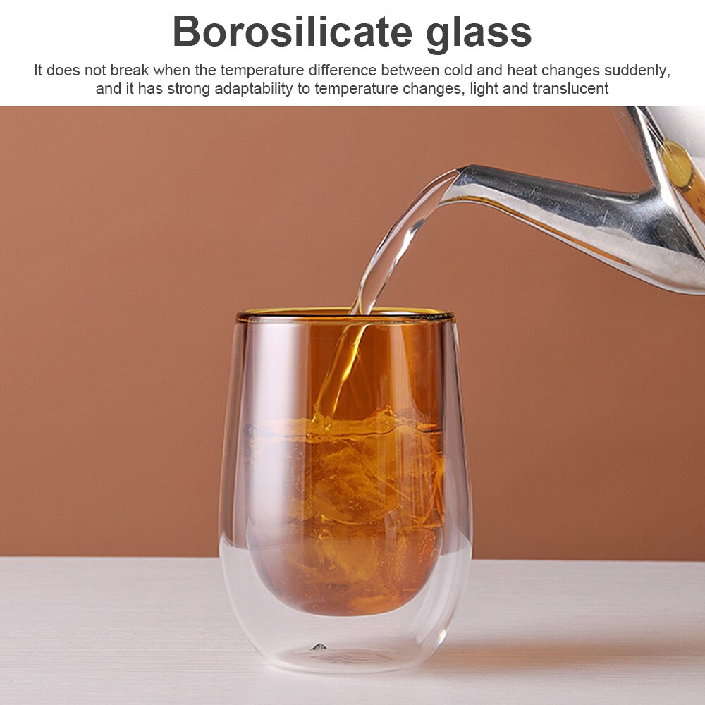 Transparent Glass Cup Borosilicate Insulated Thermal Container Insulation Tea Cups Milk Double Layers Mug Coffee Pots
