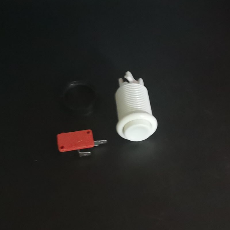6pcs 28mm Mounting Hole Arcade push button American style 6 Color available For Arcade Game/Cocktail Happ: white