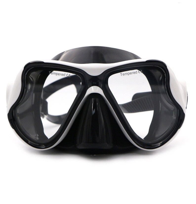 Droge Snorkel Met Verstelbare Houder Duikbril Snorkelen Buis Siliconen Ademen Onderwater Zwemmen Snorkel Voor Volwassen: AM708-White