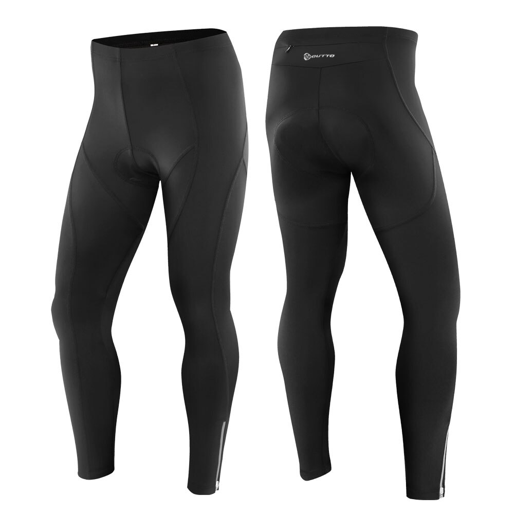 Outto Men's Cycling Tights - 3D Gel Padded Compression Full Length Breathable Race Bike Pants