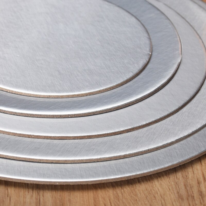 10pcs Silver Round Mousse Cake Boards Cake Display Board Cake Edge DIY Cakes Circle Cardboard Pastry Baking Mat Decorations Tool