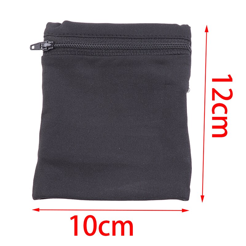 Reizen Zwarte Pols Portemonnee Pouch Draagbare Pocket Sleutel Rits Sport Wrist Belt Bag