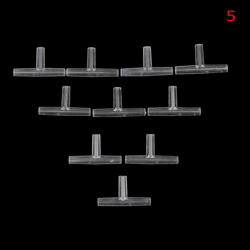 10pcs/lot 4mm Clear Plastic Elbow Tube Connector Valve Transparant Airline Air Tubing Aquarium Accessories: 5