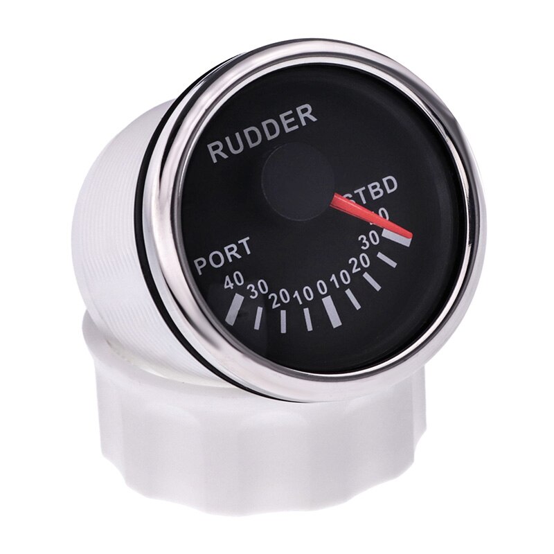 Rudder Angle Indicator Gauge 52mm 316 Stainless Steel Bezel Sail Boat Rudder Angle Indicator With Red Backlight 9-32V