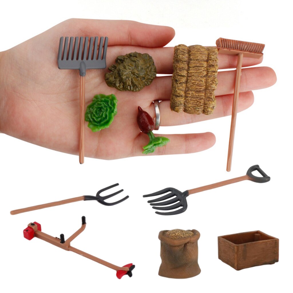 13Pcs Kids Garden Tools Mini Spade Trowel and Lawn Mower with Plastic Handle Gardening Tools for Children Gardenening Tools