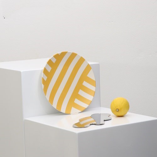 Assiette de pique-nique nordique en fibre de bambou, peinte à la main, vaisselle pour enfants, fournitures de cuisine écologiques, 1 pièce: 8 inches8