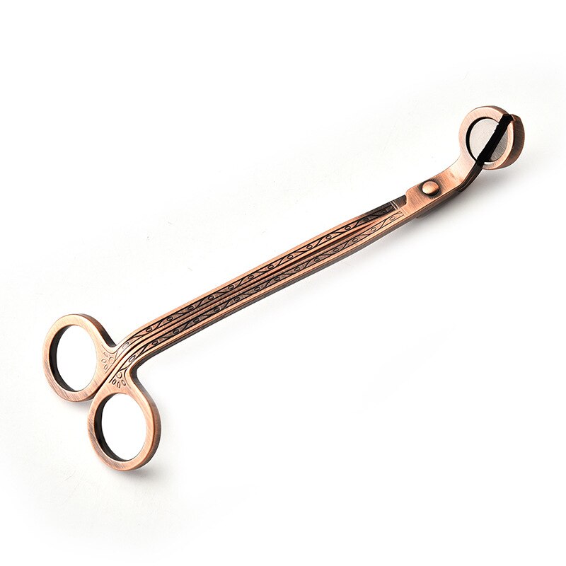 18cm Round head Candle Wick Trimmer Black Silver Gold Stainless Steel Candle scissors trim wick Cutter Snuffer Tool Hook Clipper