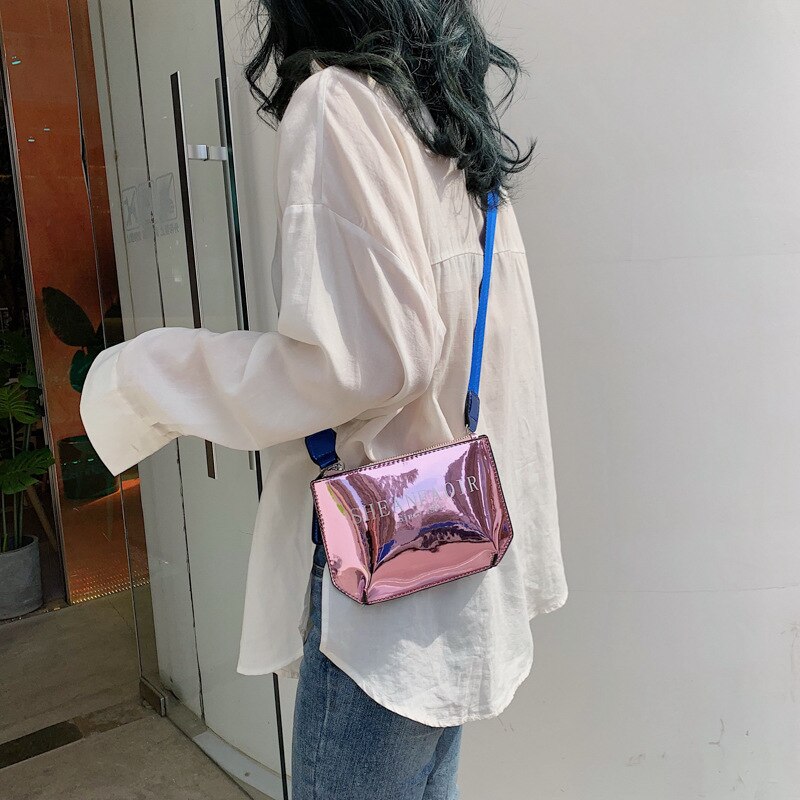 Crossbody tas met rits voor dames, vrijetijdstas, enkele schoudertas, felgekleurde borsttas