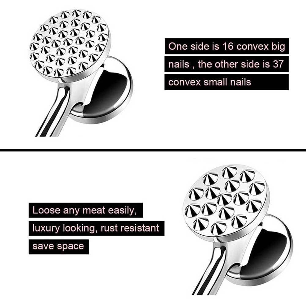 Meat Tenderizer Meat Hammer Chicken Pounder Non-slip Handle Double Sides Chicken Tenderizer Hammer Mallet Good Zinc Alloy