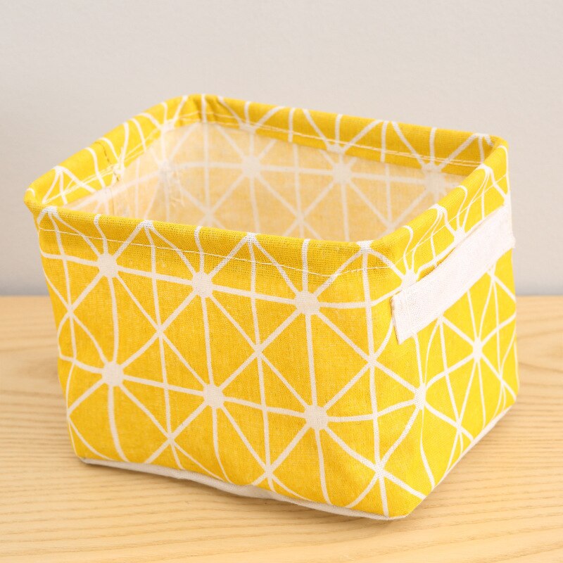 Cesta Rectangular de tela para almacenamiento, cesta de baño impermeable para manos, cesta de almacenamiento de escritorio, cesta de almacenamiento: Yellow