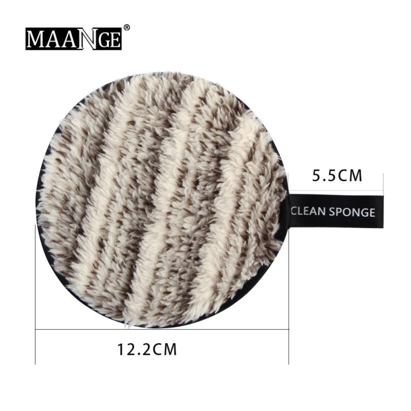 1pcs Soft Microfiber Lazy Makeup Remover Puff Double Sided Makeup Removal Sponge Face Cleaning Tool