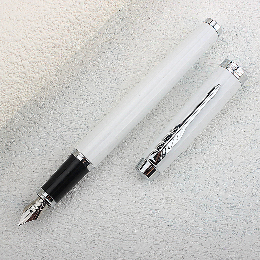 Metal Fountain Pen Black/ Red Luxury Pens 0.7mm Nib Writing Ink Pens Stationery Business Office School Supplies