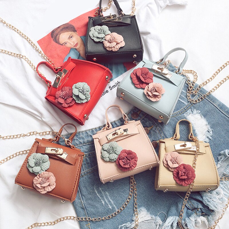 Vrouwen Mini Bloemen Handtas Schoudertas Keten Kleine Messenger Crossbody Tassen Coin Wallet