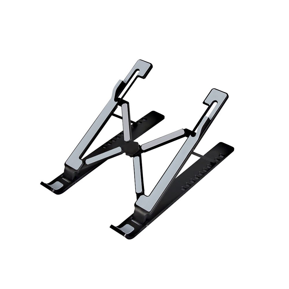 Soporte para portátil ajustable en altura, plegable, portátil para ordenador portátil, soporte de enfriamiento de elevación antideslizante: white