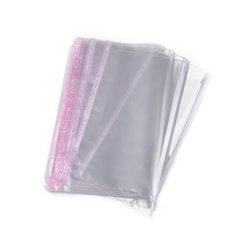 100pcs/lot Transparent Self Sealing Plastic Bags Packaging Self Adhesive Resealable Cellophane Poly OPP Bag Plastic Baggie: 20x30cm