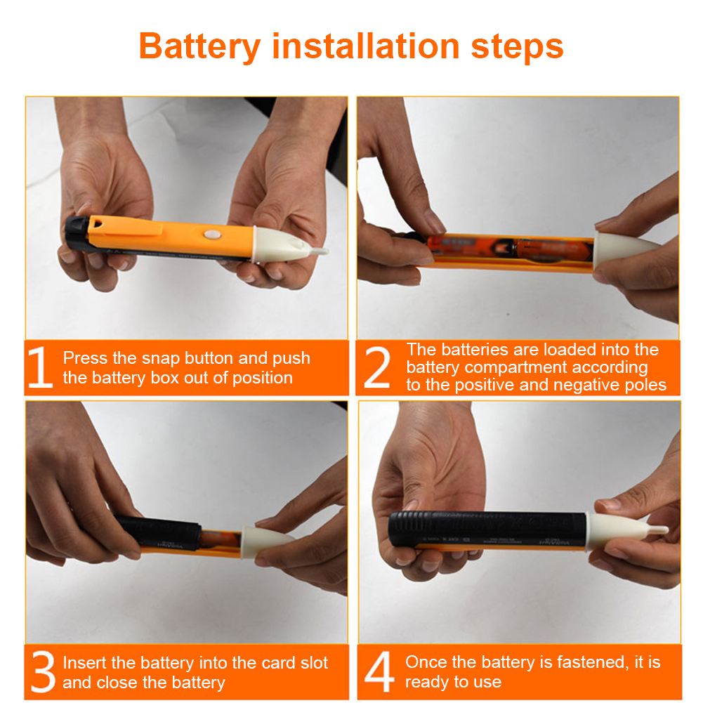 Stylo de test électrique , détecteur de tension, lumière LED, Durable, sans Contact, isolé, Portable, maison, ABS sensible et précis