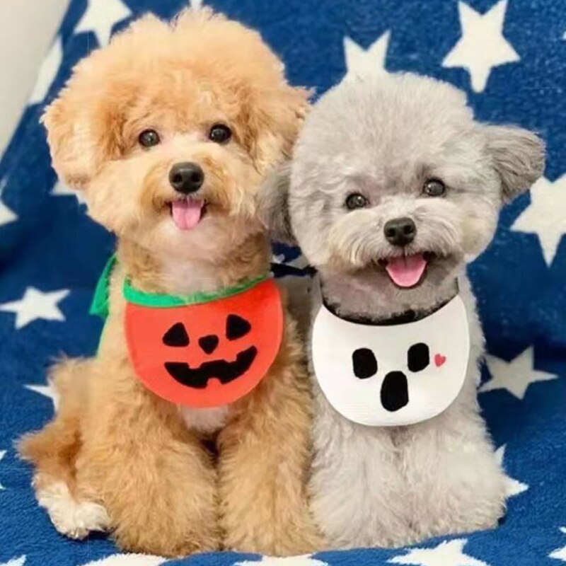 Bandanas ajustables para mascotas, bufanda para gatos y perros, lazo ajustable para Navidad y Halloween, Collar lavable, suministros y accesorios para mascotas para cachorros pequeños