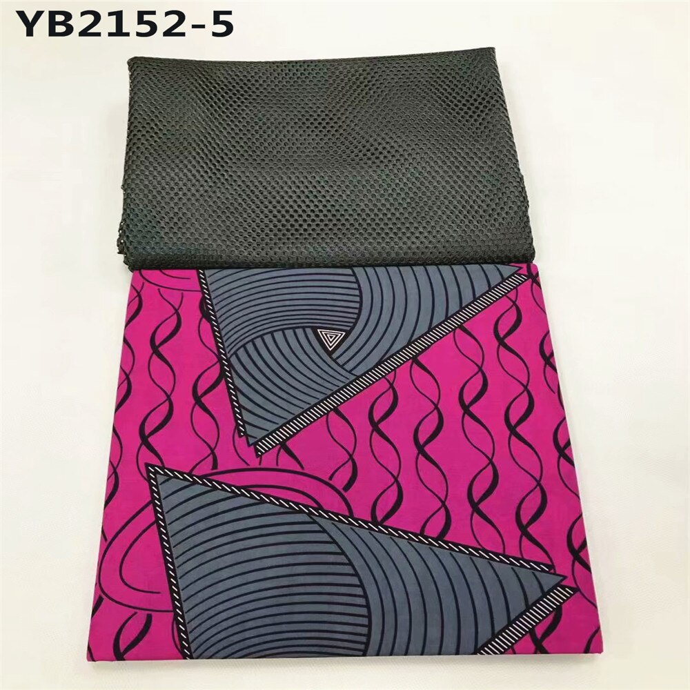 De nieuwste stijl afrikaanse stoffen bedrukte stoffen afrikaanse waxprint 2.5 yards +3 yards totaal: 5