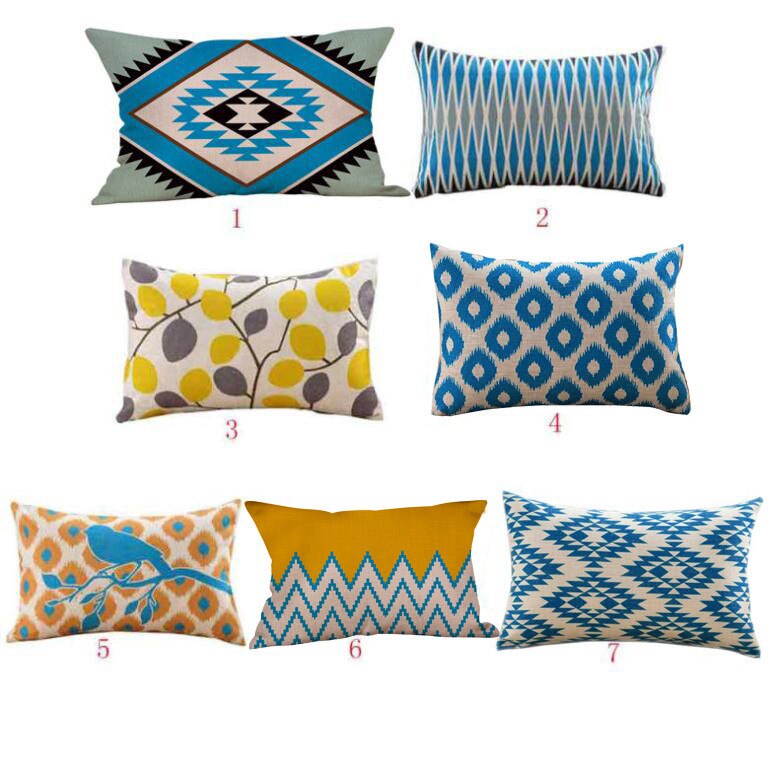 Kussensloop met geometrische print, café, woondecoratie, kussenhoezen, rechthoekig, eenvoudig element, funda almohada