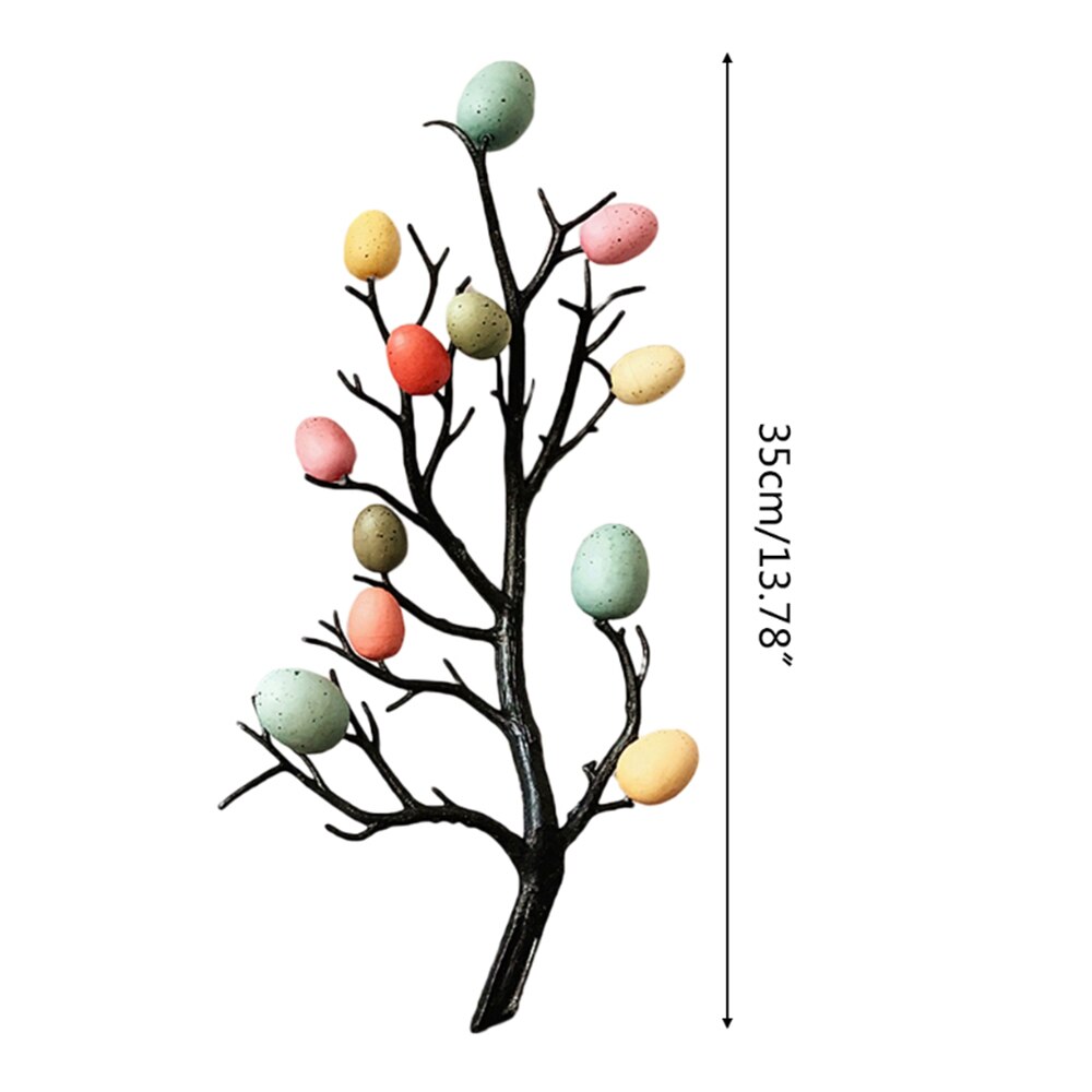 Pâques oeuf arbre décor branche avec peinture oeufs printemps fête fournitures maternelle décoration maison ornements bricolage artisanat