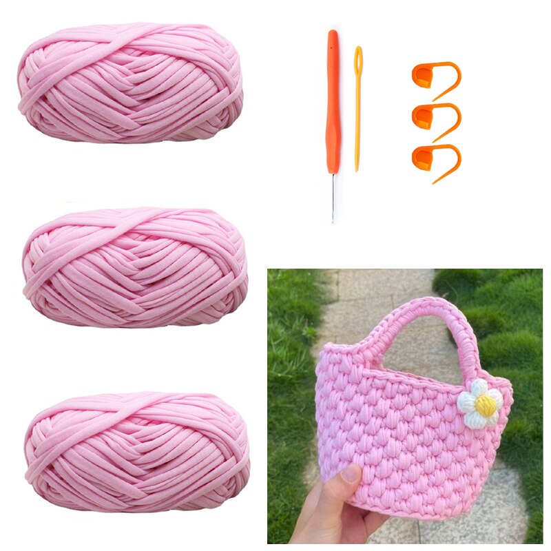 TPRPYN – Mini sac à main ananas, kit de crochet avec fil, kits de pochette de plage, panier tricoté fait main pour débutant avec vidéo: 4-3