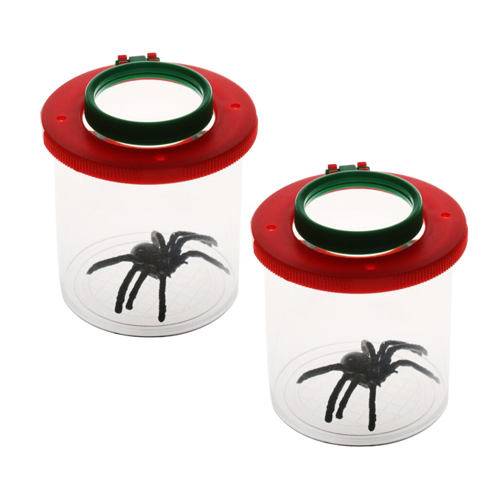 2pcs 4X Magnifying Bug/insect Viewer Magnifying Lid For Viewing Insects