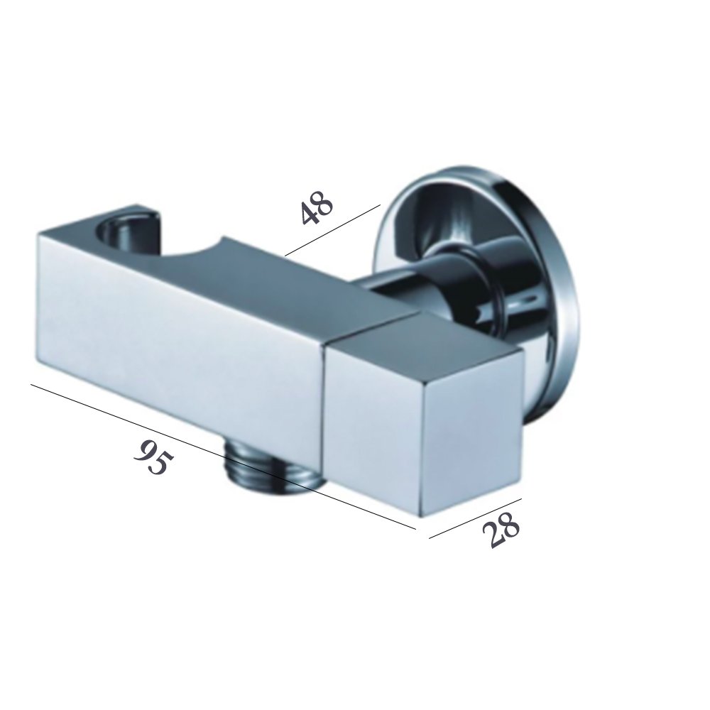 Solid Brass Bathroom Shower Head Connector /Holder with Water Outlet, Wall Mounted Connector Bracket For Shower Accessories: Model 11