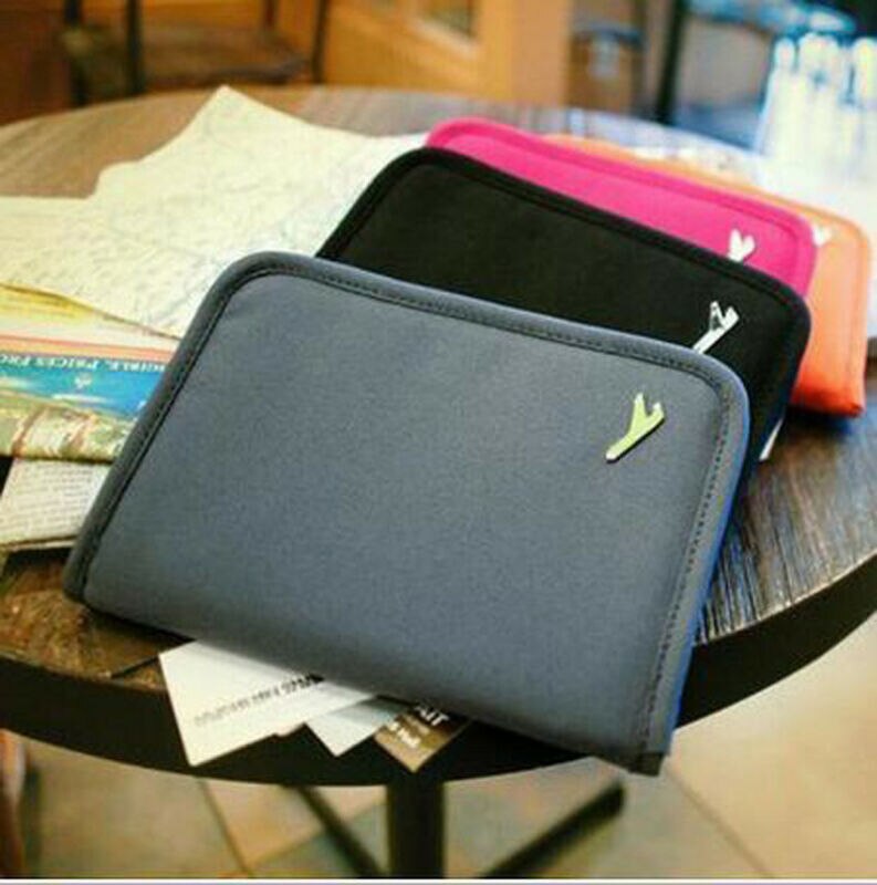 craspire 3 Ensembles 5x7.5 Kit d'Accessoires pour carnet de Voyage Passeport de Voyage Portable Porte-Cartes Kraft Pochette Transparente Dossier en PVC Sangle élastique en Nylon Organisateur