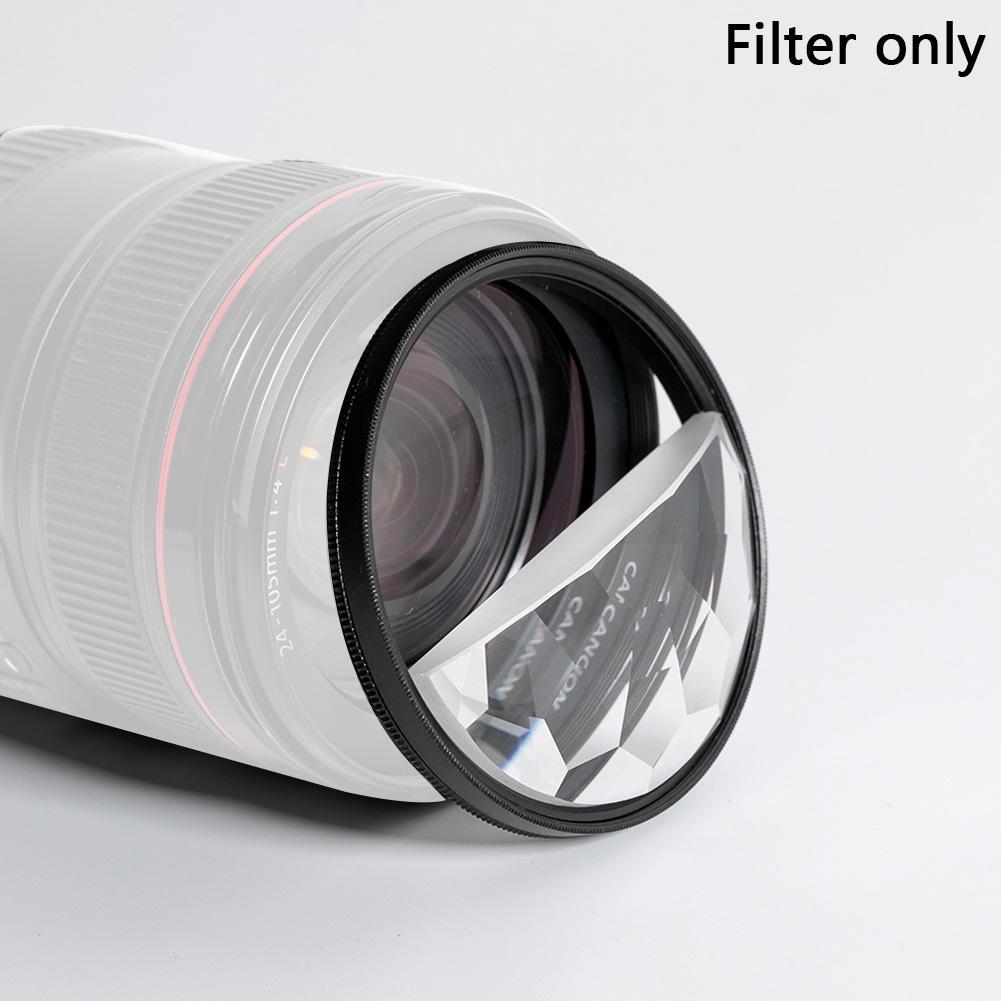 Filtro de cámara de 77mm para fotografía DSLR, filtro de efectos especiales de primer plano, doble media luna, lente prisma Variable para foto