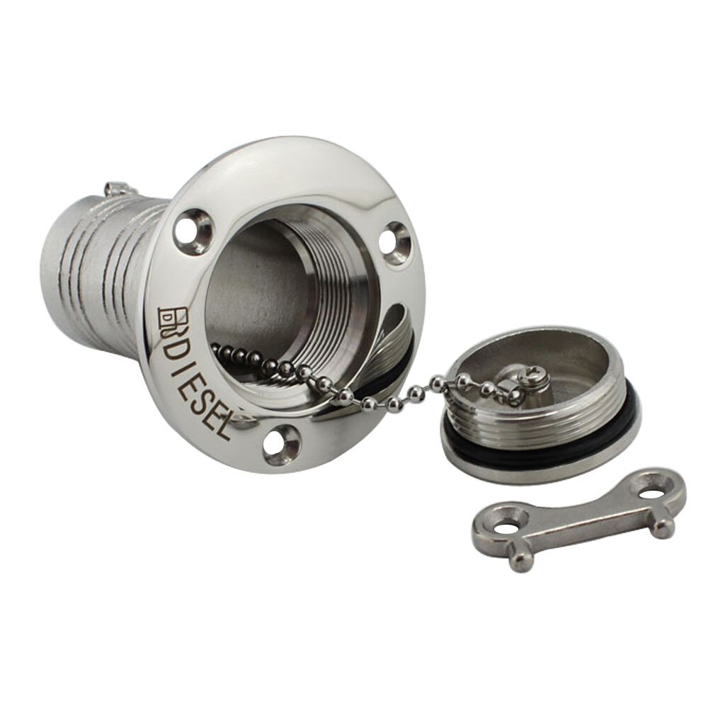 Marine Boot Dek Filler Rvs 316 Hardware GAS DIESEL BRANDSTOF AFVAL WATER Key Cap Filler 1.5 "en 2"