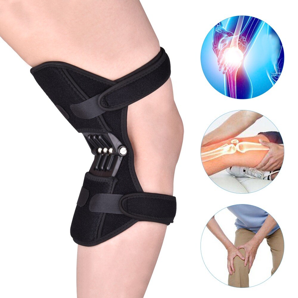 Cycling Knee Brace Support Rebound Power Knee Protector Non-Slip Power Lift Booster Brace Joint Pads Spring Force Tendon Brace