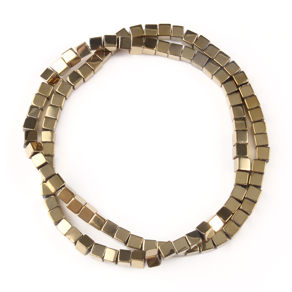 Cube Hematite Stone Beads 2 3 4mm Square Hematite Loose Spacer Beads For Jewelry Making DIY Bracelet Accessories 15'': black / 2mm