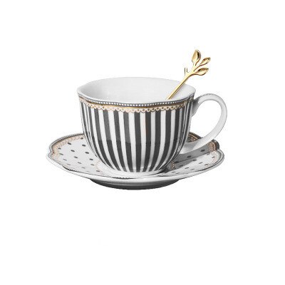 Tazas creativas de cerámica con cuchara y bandeja para desayuno, leche, café, taza de té, cocina, Bar, caja de , de boda: Style 4