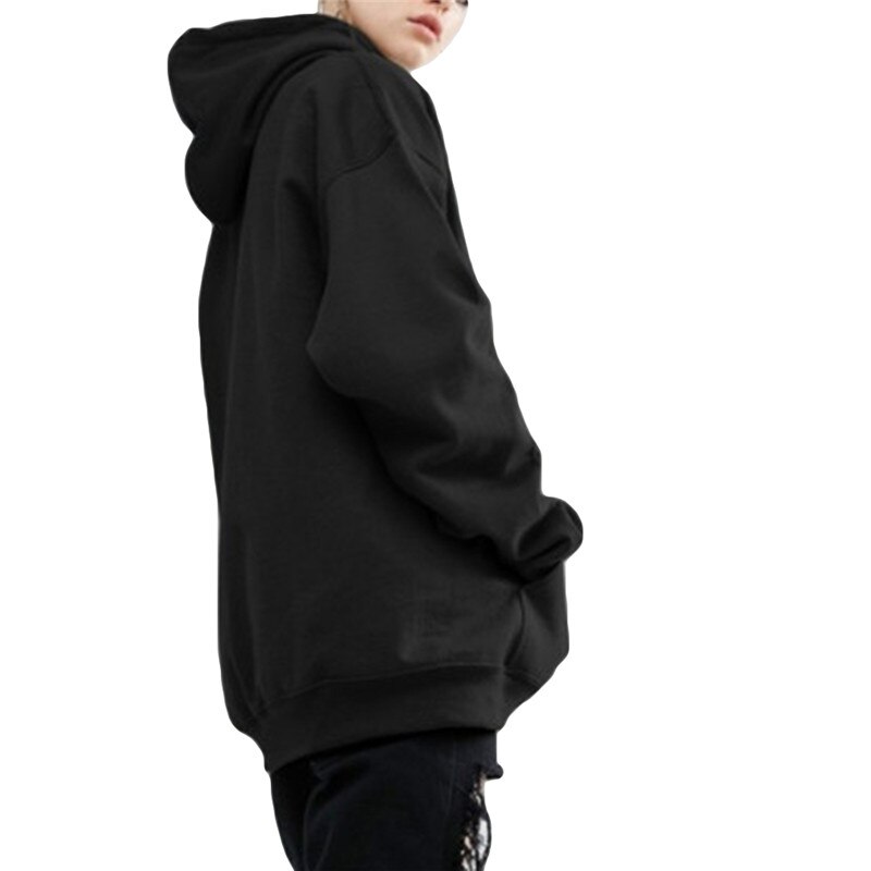 Hoodies dam tjockare varm mjuk enkla matchande fickor fritidströjor trendiga sweatshirts för kvinnor