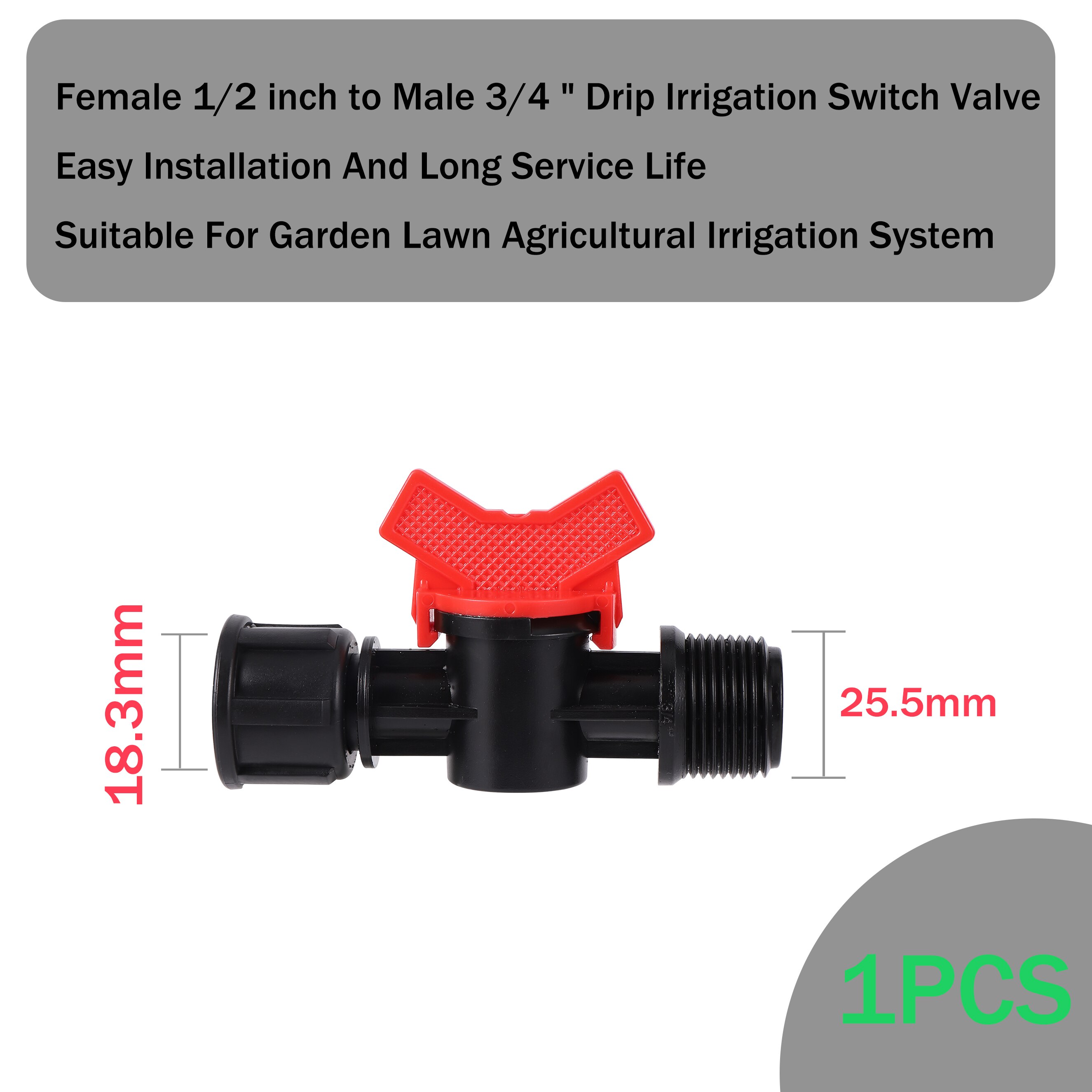 1/2" 3/4" Barb Water Control Valve Garden Drip Switch Valve Garden Hose Fittings Internal And External Thread Barb Ball Valve: Type6