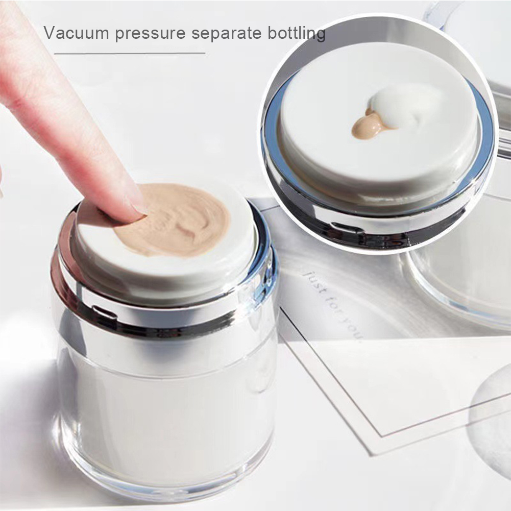 15/30/50Ml Airless Pomp Jar Lege Druk Type Fles Hervulbare Cosmetische Te Gebruiken Container Draagbare make Reizen Gereedschap