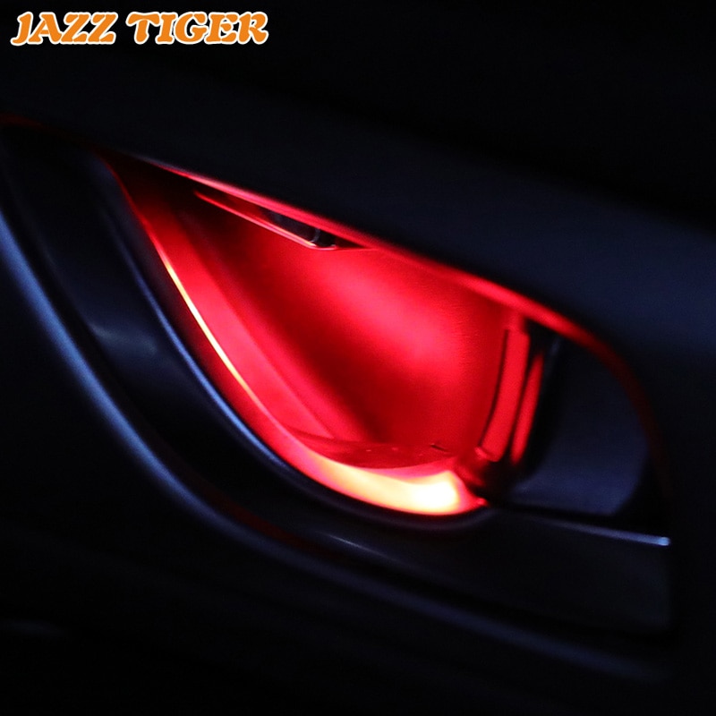 4PCS Ambient Light Car Interior Inner Door Bowl Handle Armrest Light Atmosphere Light For Mercedes Benz W204 W205 W211 W212 W221