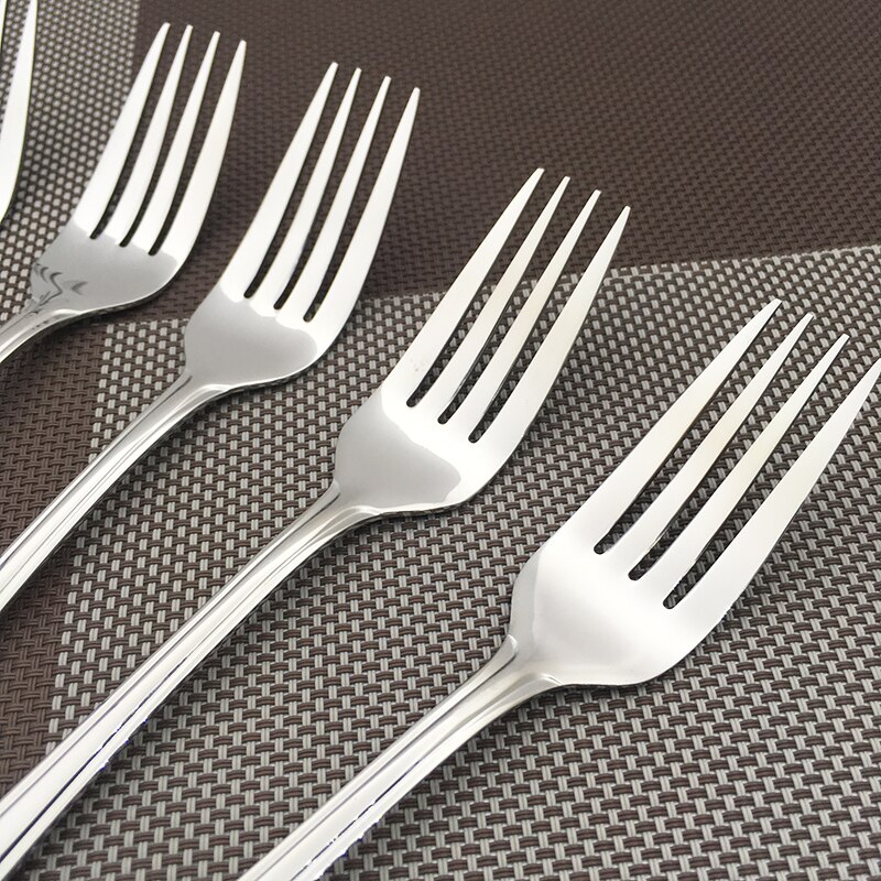 4 6 10 12pcs Dinner Fork set Stainless steel Serving Fork Slimline pattern Table Forks Dessert Salad Fruit Flatware Cutlery set