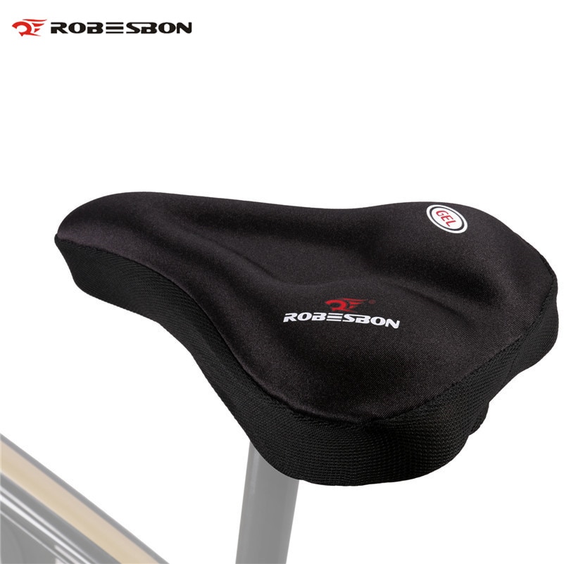 ROBESBON MTB Cycling Bicycle Silicone Saddle Pad Bicycle Soft Seat Case Bike Road Thickened Silica Gel Cushion Seat Cover Pad