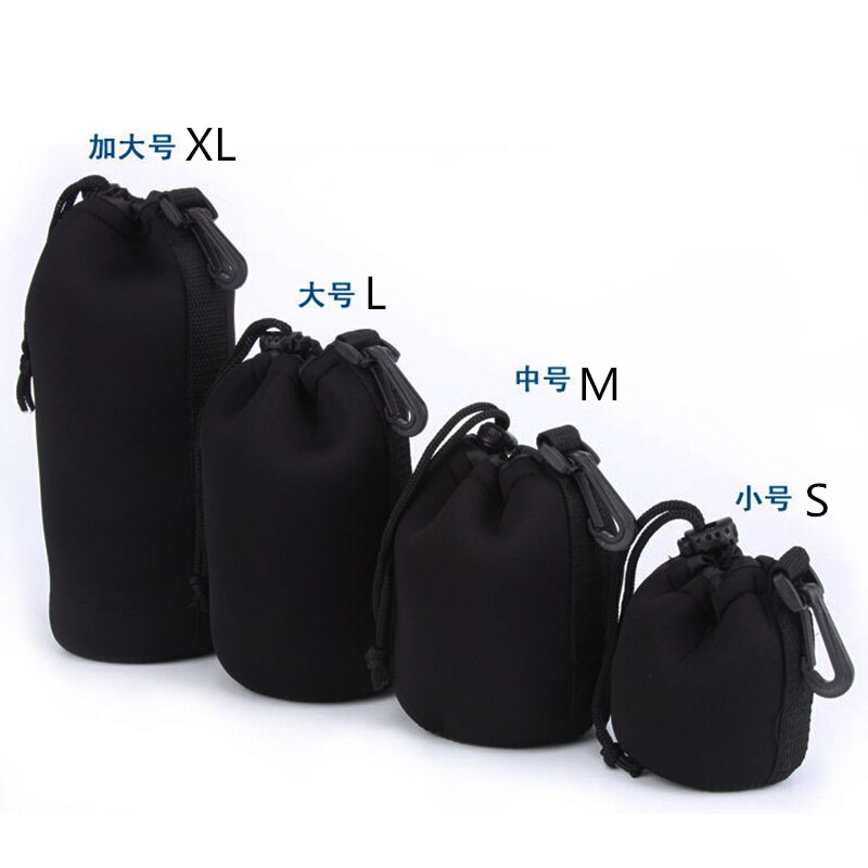 CAENBOO EF-S 18-55 Lens Bag 24-70mm Soft Protector DSLR Camera Lens Pouch Bags Case 70-200 100-300mm For Canon Nikon Sony Lens