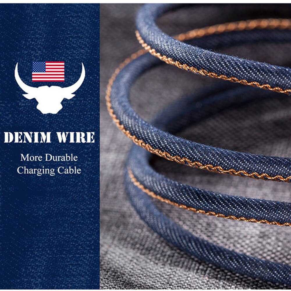 Uitstekende Denim Kabel Snelle Oplaadkabel Solide En Duurzaam Voor Iphone 11 X Xs Max Pro 8 7 6 6S Plus 5 Se Voor Iso Ipad Lader
