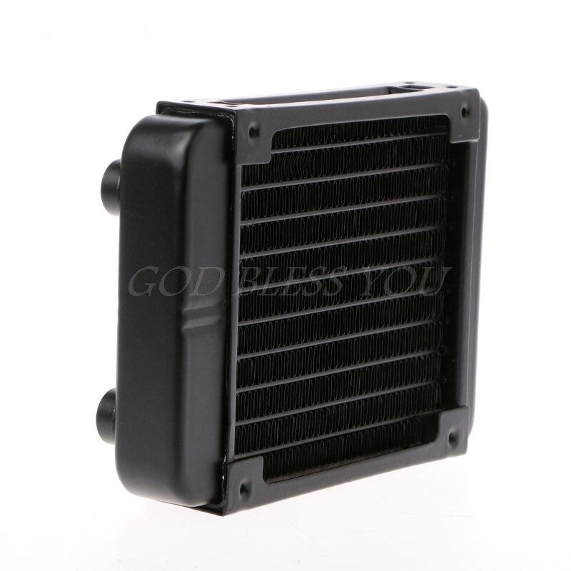 120mm Aluminum Computer Radiator Water Cooler 10 Tube CPU Heat Sink Exchanger